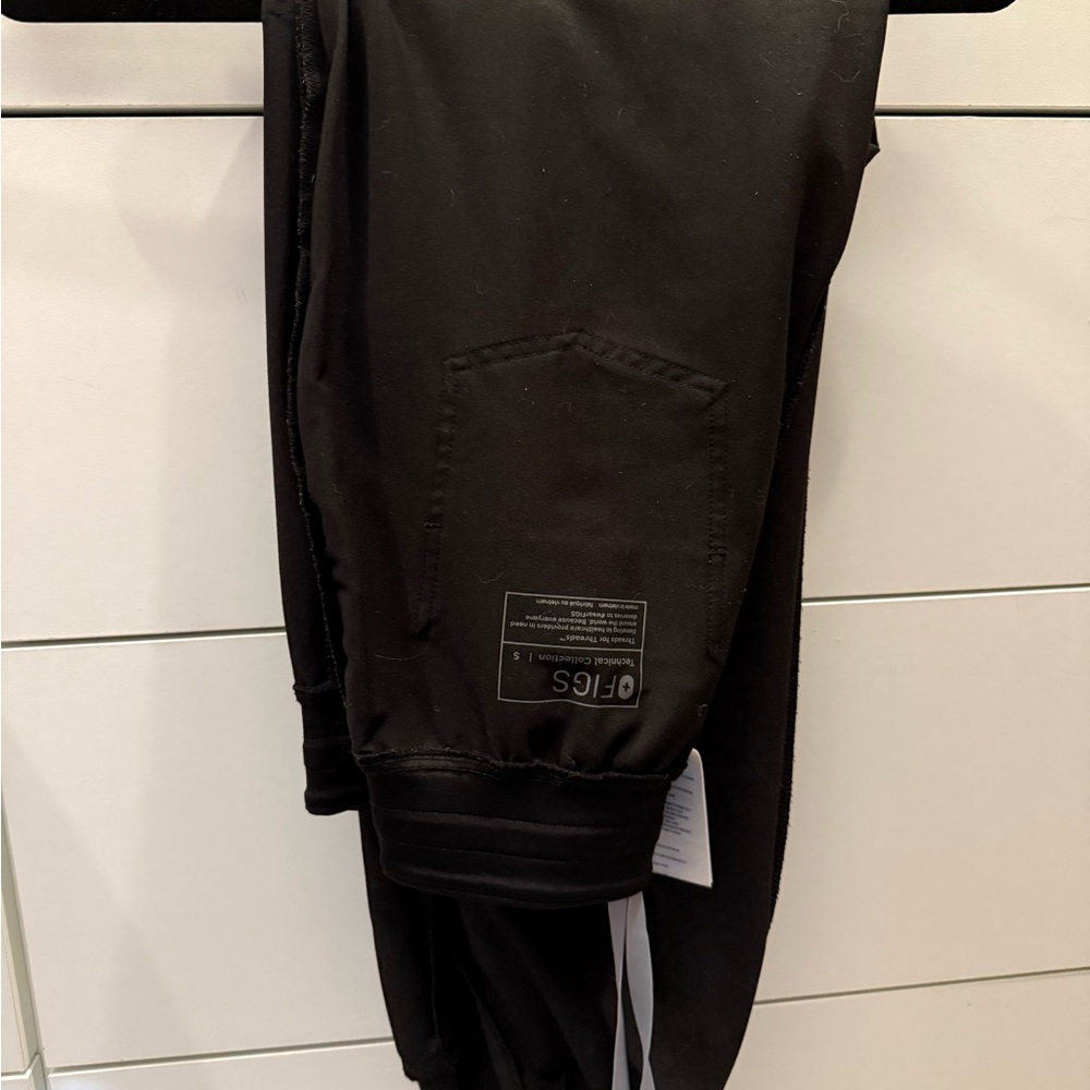 Figs Black Track Pants